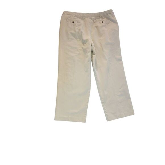 IZOD Men's Pleated Front Beige  Khaki Pants Size 42" X 32"   HEMMED - Picture 2 of 4